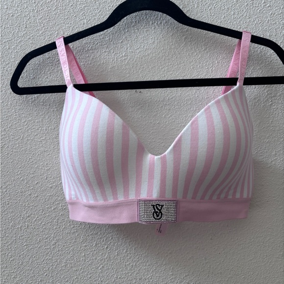Victoria's Secret Pink and White Striped Bra - Picture 2 of 4